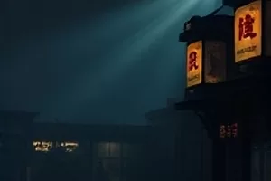 《旧唱片店》剧照：密密麻麻的唱片架与试听耳机
